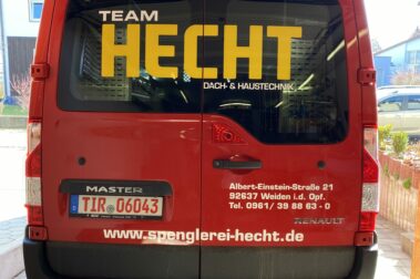 Firmenauto Beklebung Heckscheibe Aufkleber